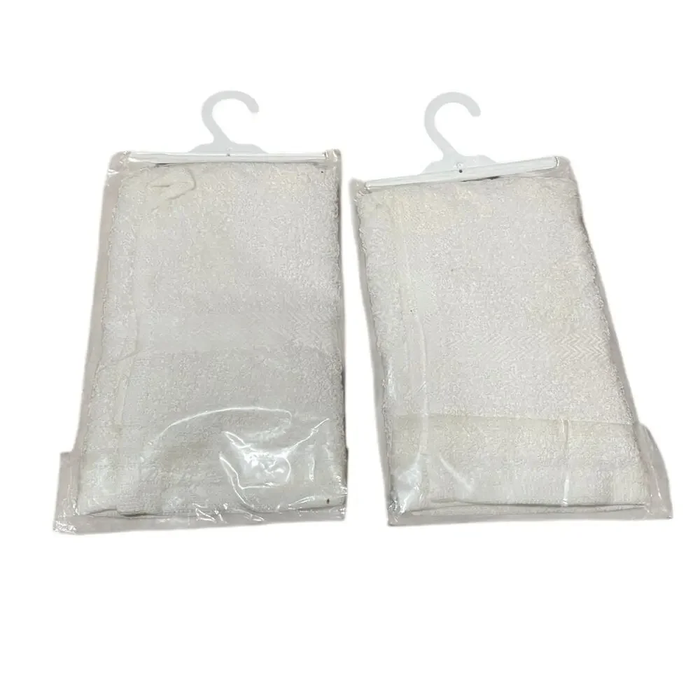 Vintage Two NEW Embroidered Shamrock Irish Facecloths and Green Lace Handtowels